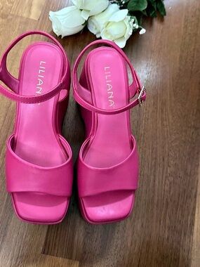 Liliana Pink Platform Heels Like New